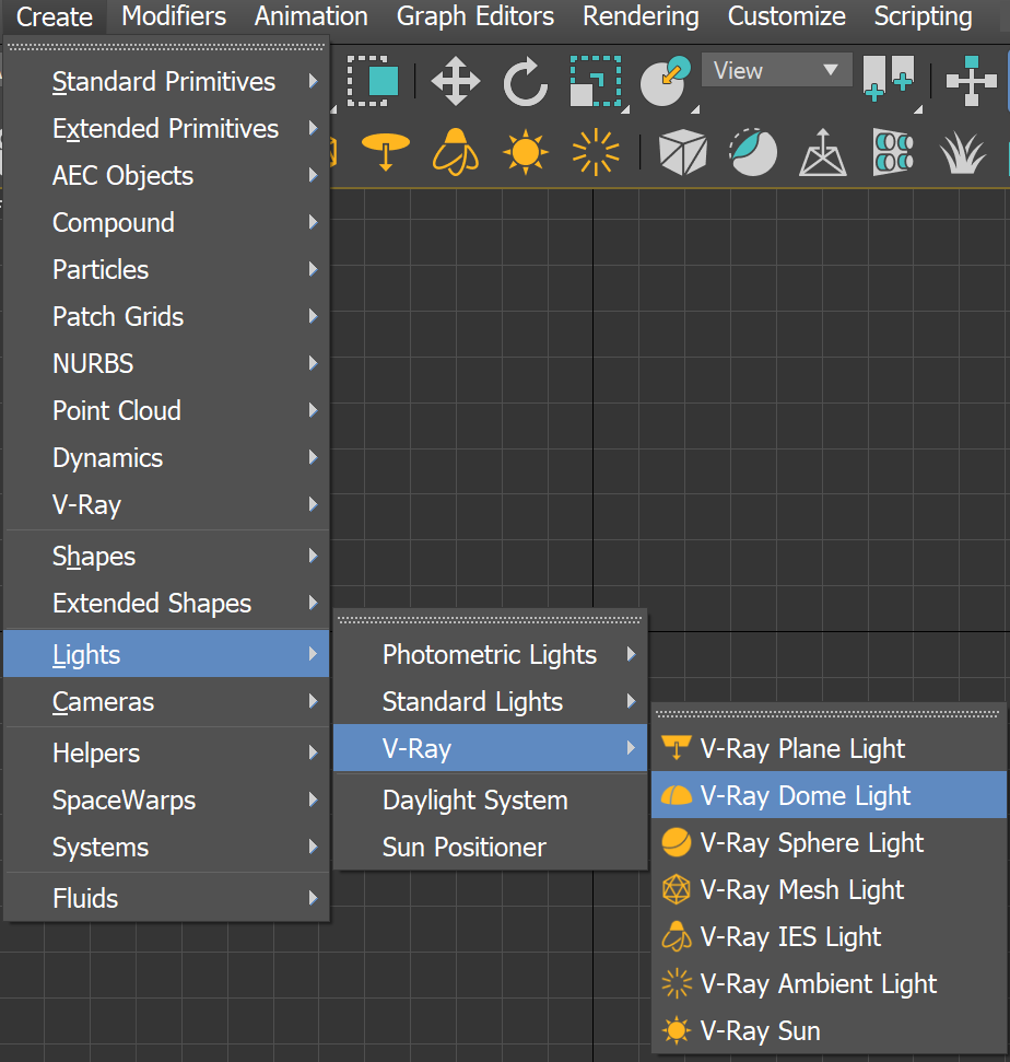 images/download/attachments/60098446/Max2023_VRay6_DomeLight_CreateMenu.png
